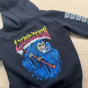 Kids liquid death / metal Hoodie - Black 4T
